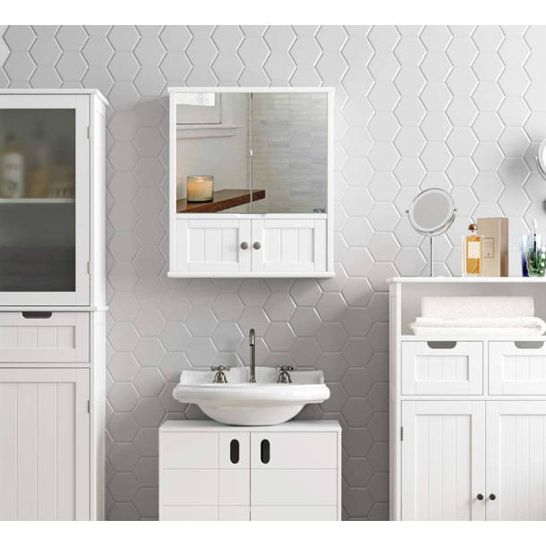 Evideco Non Pedestal Under Sink Storage Vanity 2 Doors Elements